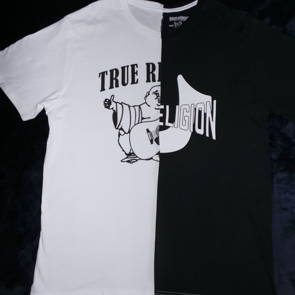 True Religion T-Shirt Split Style - Picture 1 of 3
